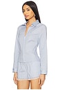view 2 of 5 Victoria Top in Periwinkle Stripes