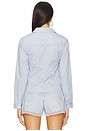 view 3 of 5 Victoria Top in Periwinkle Stripes