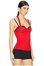 view 2 of 4 Pilar Top in Red Stripe
