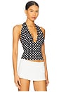 view 2 of 4 Mathilde Halter in Black & White Polka Dot