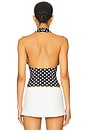 view 3 of 4 Mathilde Halter in Black & White Polka Dot