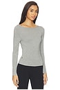 view 2 of 4 Amelia Top in Heather Grey