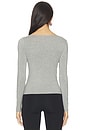 view 3 of 4 Amelia Top in Heather Grey