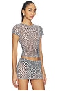view 2 of 5 Mini Tee in Black Lattice