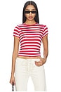 view 1 of 5 Mini Tee in Red Stripe