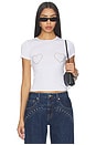 view 1 of 4 Mini Tee in White Grommet Heart