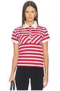 view 1 of 4 Lou Polo in Warped Stripe