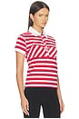 view 2 of 4 Lou Polo in Warped Stripe