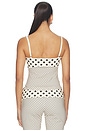 view 3 of 5 Stella Tank Top in Black & Nude Polka Dot