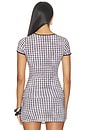 view 3 of 5 Mini Tee in Black & White Warped Plaid