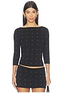 view 1 of 5 Sunday Top in Black Stud