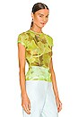 view 2 of 4 T-SHIRT MESH in Neon Yellow Floral