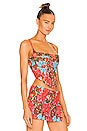 view 2 of 4 V Corset Top in Parisian Flower Rouge