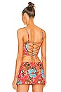 view 3 of 4 V Corset Top in Parisian Flower Rouge