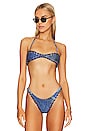 view 1 of 4 Rio Bikini Top in Denim Print