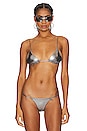 view 1 of 4 Itty Bitty Bikini Top in Metallic Slate