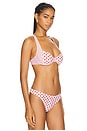 view 2 of 4 Luz Bikini Top in White Polka Dot