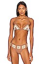 view 1 of 5 Jade Bikini Top in Noix, Sparkling Brown, cru
