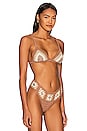 view 2 of 5 Jade Bikini Top in Noix, Sparkling Brown, cru