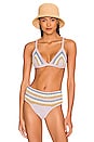 view 1 of 5 Joy Bikini Top in Violine, Ecru, Sparkling Blue, & Gold