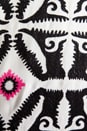 view 6 of 6 Embroidered Shift Dress in Black/White in Black & White
