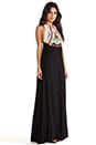 view 2 of 4 Embroidered Maxi Dress in Black