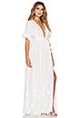 view 2 of 3 Embroidered Slit Maxi Dress in Star Embroidered Chiffon