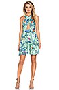 view 4 of 5 Cross Front Mini Dress in Leaf Linen