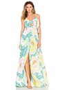 view 1 of 3 Tie Front Maxi Dress in Flora Stone