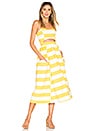 view 1 of 3 Cut Out Midi Dress in White & Yellow