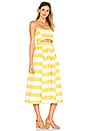 view 2 of 3 Cut Out Midi Dress in White & Yellow