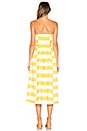 view 3 of 3 Cut Out Midi Dress in White & Yellow