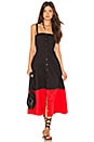 view 1 of 3 ROBE SANS MANCHES MARINA in Black & Red
