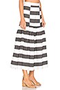 view 2 of 4 Drop Waist Midi Skirt in Black & White