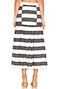 view 3 of 4 Drop Waist Midi Skirt in Black & White