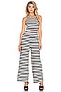view 1 of 4 Cut Out Jumpsuit in Stripe Jacquard