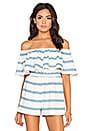 view 1 of 4 Off Shoulder Ruffle Top in Novelty Stripe