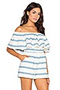 view 2 of 4 Off Shoulder Ruffle Top in Novelty Stripe