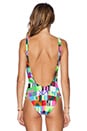 view 3 of 3 Strappe Side One Piece Swim Suit in Jaguar