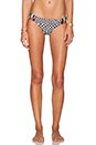 view 1 of 4 Embroidered Bikini Bottom in Checkers Print