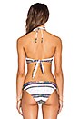 Mara Hoffman Tie Back Bustier Bikini Top In Pinwheel Stone Revolve