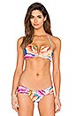 view 1 of 4 HAUT DE MAILLOT DE BAIN ARMATURE V in Flora Blue