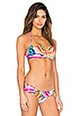 view 2 of 4 HAUT DE MAILLOT DE BAIN ARMATURE V in Flora Blue