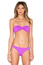 view 1 of 5 Twist Front Bandeau Bikini Top in Purple