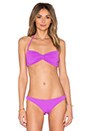 view 2 of 5 Twist Front Bandeau Bikini Top in Purple