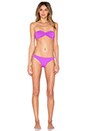 view 5 of 5 Twist Front Bandeau Bikini Top in Purple