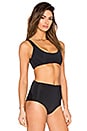 view 2 of 4 HAUT DE MAILLOT DE BAIN AVEC LIEN À NOUER AU DOS in Black