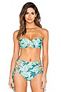 view 1 of 4 HAUT DE MAILLOT DE BAIN FORME BANDEAU in Leaf