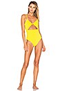 view 1 of 3 Tie Front One Piece in Yellow