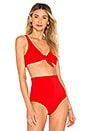 view 1 of 4 TOP BIKINI RIO in Red Rib